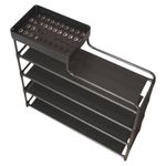 estante sapateira 5 andares top rio com armação de metal 82x60x20cm trc0721 (mp)