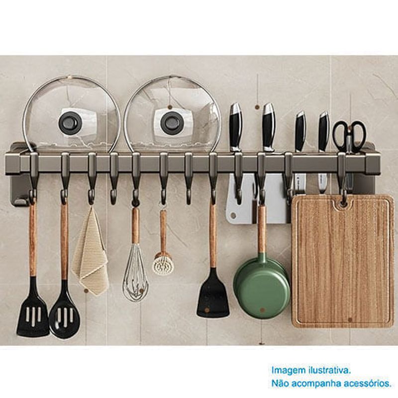 ganchos para utensílios de cozinha lteng cinza t-bi