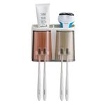 suporte xinke para escova de dente conjunto de 2 compartimentos para banheiro branco t-bi