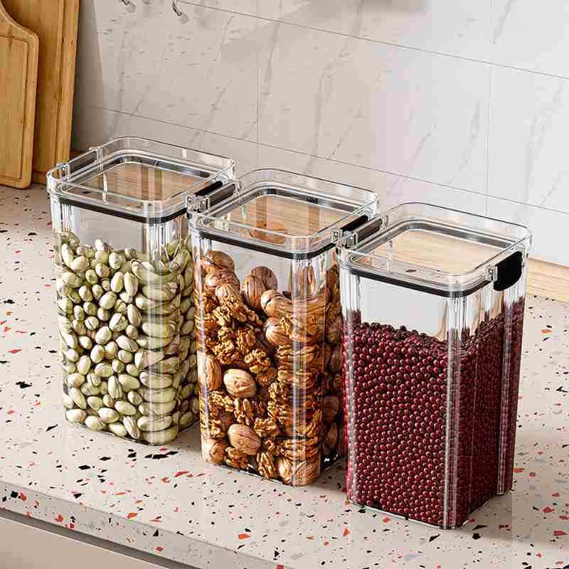 conjunto de potes herméticos 3 peças good selection 1300ml transparente t-bi