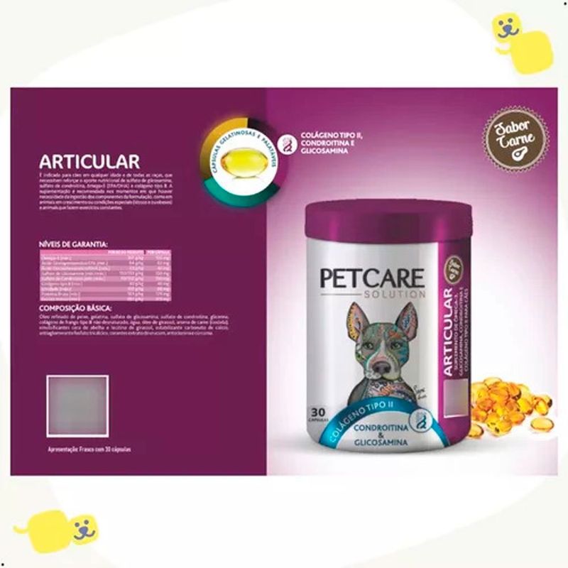 suplemento solution ômega 3 pet care skin care 30 cápsulas (mp)
