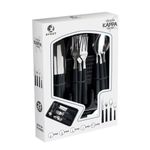 conjunto de talheres xpert 25 peças preto xl24047 (mp)