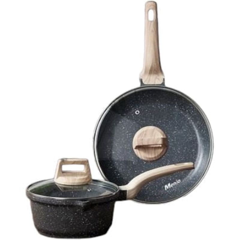 conjunto de panelas antiaderente 2 peças minjopreto t-bi