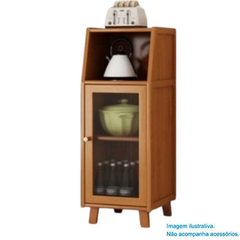 armário qinxin doméstico de cozinha lateral marrom t-bi