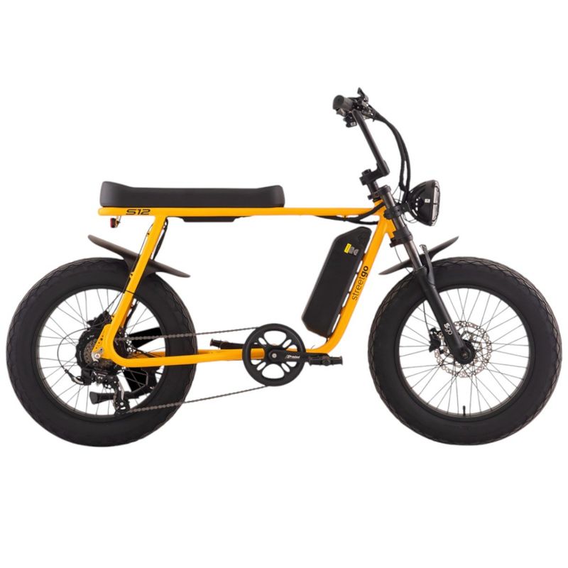 bicicleta elétrica streetgo aro 20 s12 750wh bike amarela (mp)