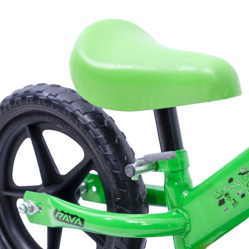 bicicleta de equilíbrio infantil jpp rava sunny aro 12 verde e preto (mp)