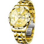 relógio masculino credrio aço inoxidável dourado a-bi