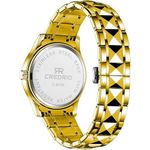 relógio masculino credrio aço inoxidável dourado a-bi