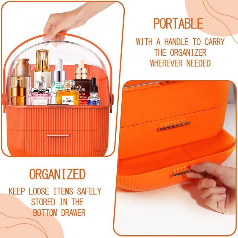 organizador de cosmético portátil massy laranja a-bi