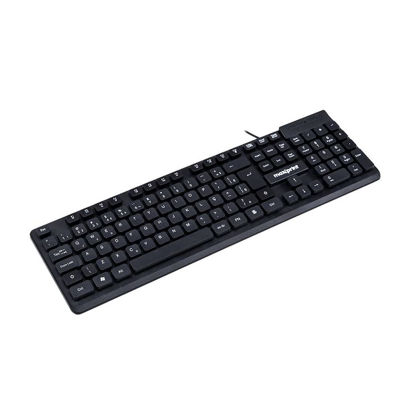teclado com fio maxprint com teclas flutuantes usb preto te2001