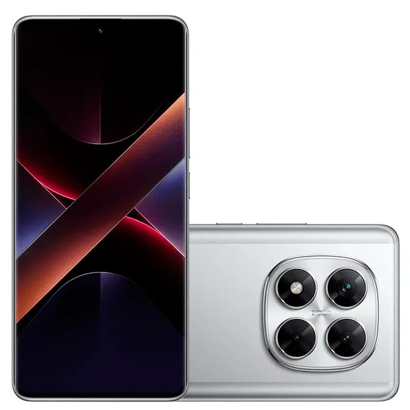 smartphone xiaomi poco x7 5g 256gb branco tela 6.67" câmera 50mp 8gb ram