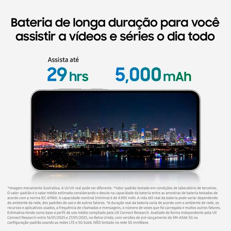 smartphone samsung a36 5g 128gb violeta tela 6.7" câmera 50mp 6gb ram