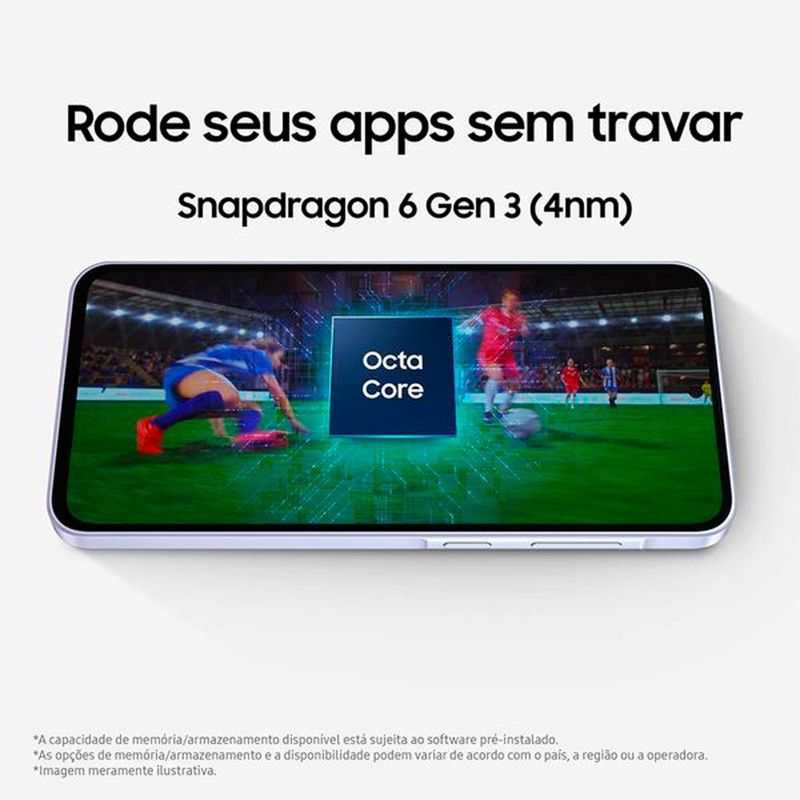 smartphone samsung a36 5g 128gb violeta tela 6.7" câmera 50mp 6gb ram