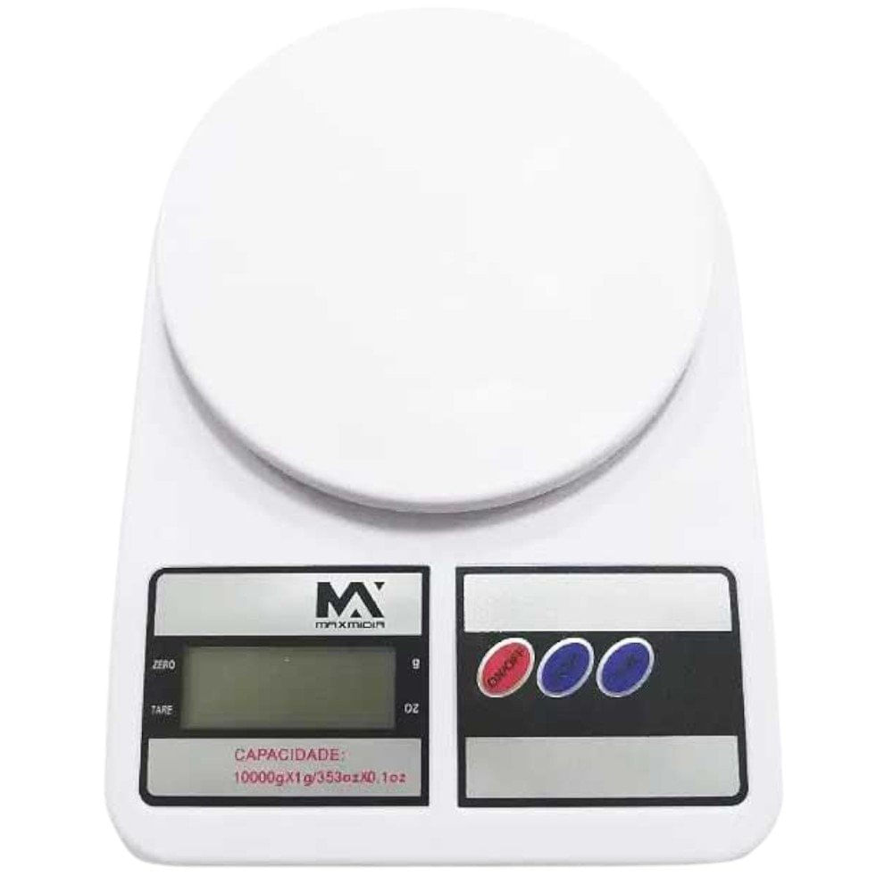 Balança de Cozinha Digital Branca 10KG - DYNASTY