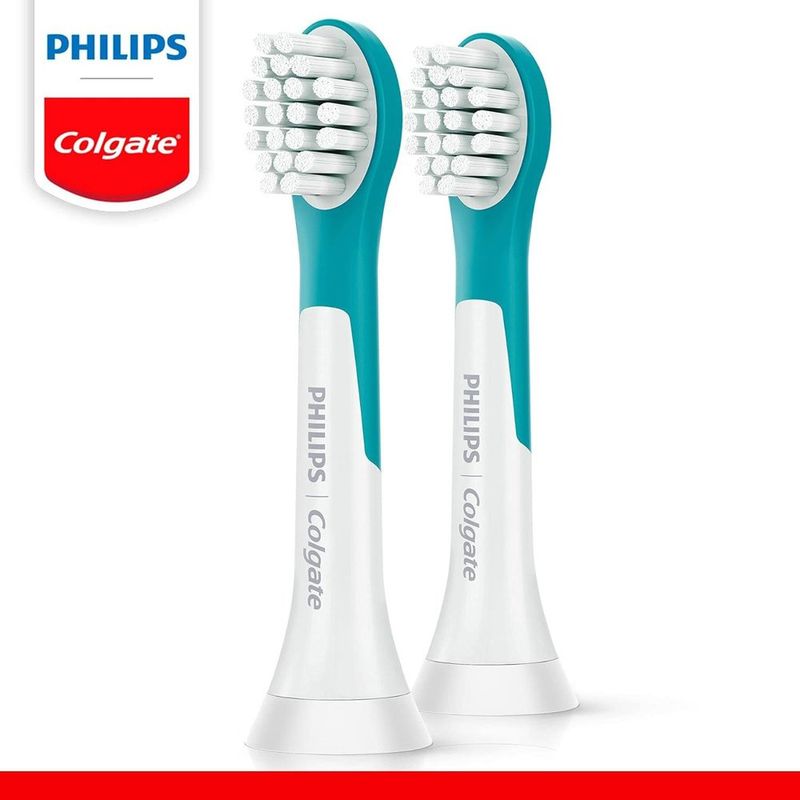 refil para escova dental elétrica colgate philips sonicare kids 2 unidades