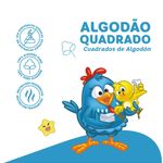 algodão quadrado cremer galinha pintadinha 100 unidades