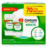kit polivitamínico centrum a-z adulto 60+ 30 comprimidos haleon