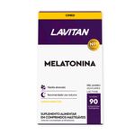 melatonina lavitan 0,21mg 90 comprimidos mastigáveis suplemento alimentar sabor maracujá