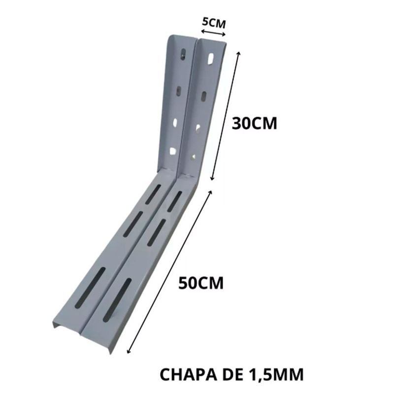 suporte para ar-condicionado split hulter 500mm 80kg (mp)
