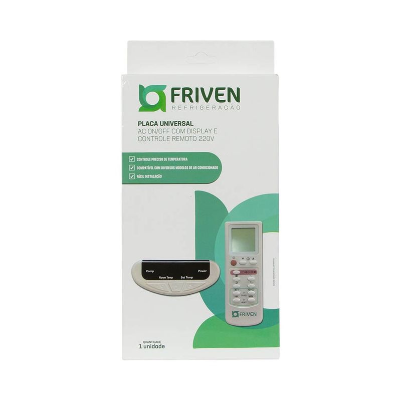 placa universal friven com display e controle remoto 220v (mp)