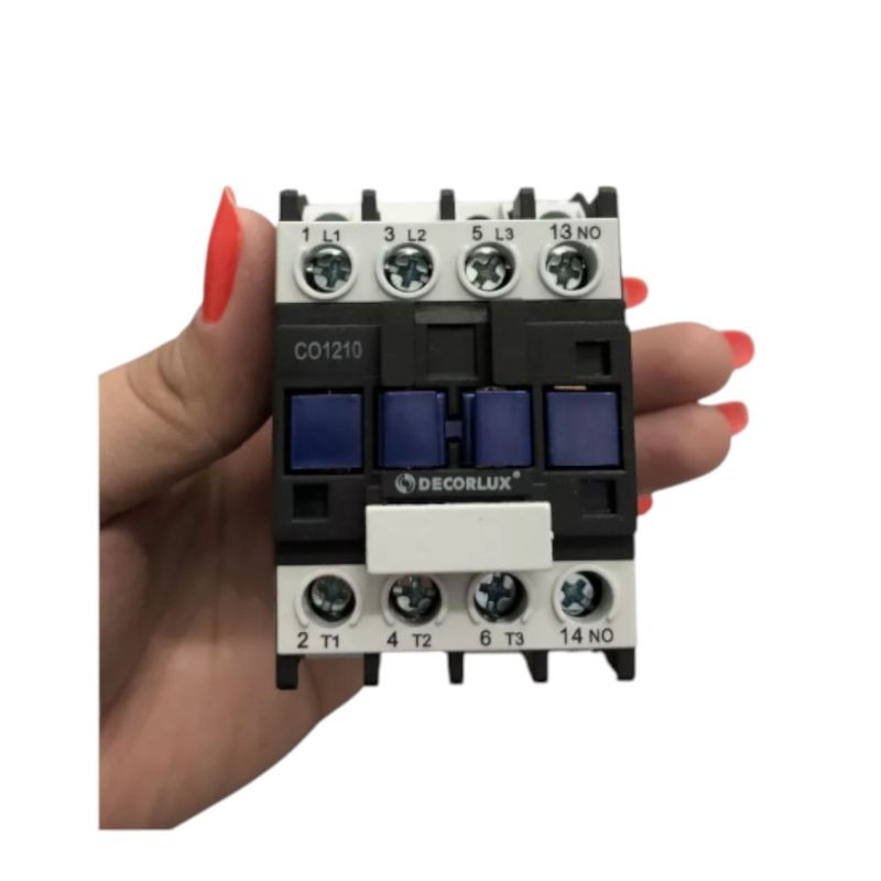 contator eletromagnético trifásico decorlux ac 25a/220vac (mp)