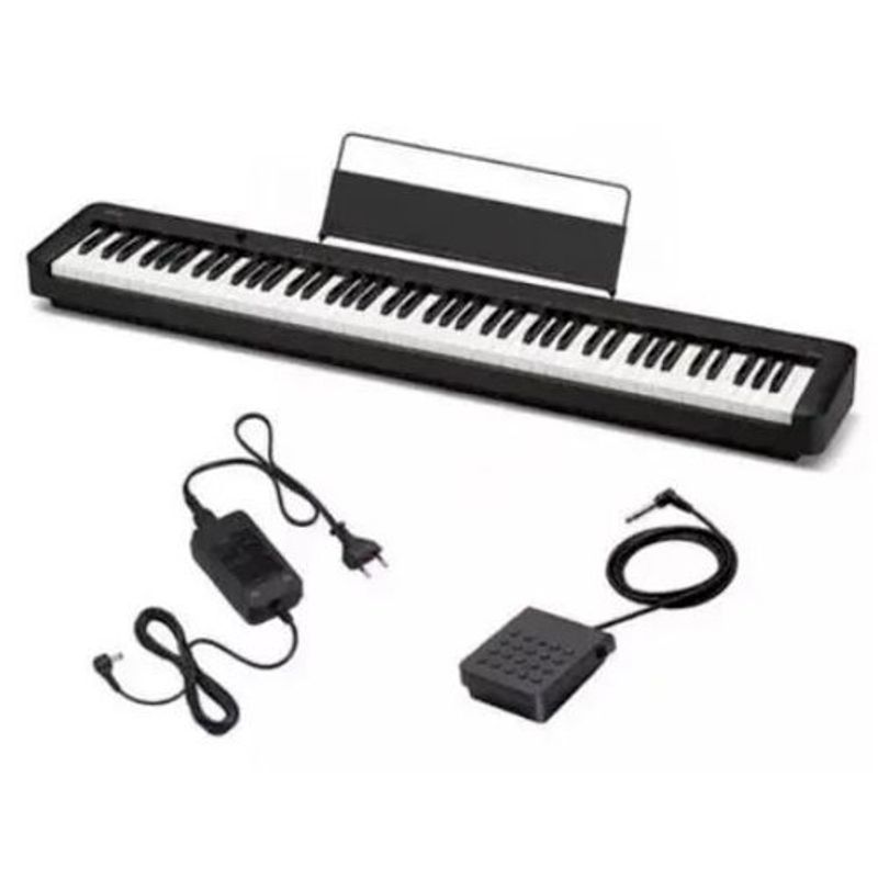 piano casio stage digital preto cdp-s160bkc2-br