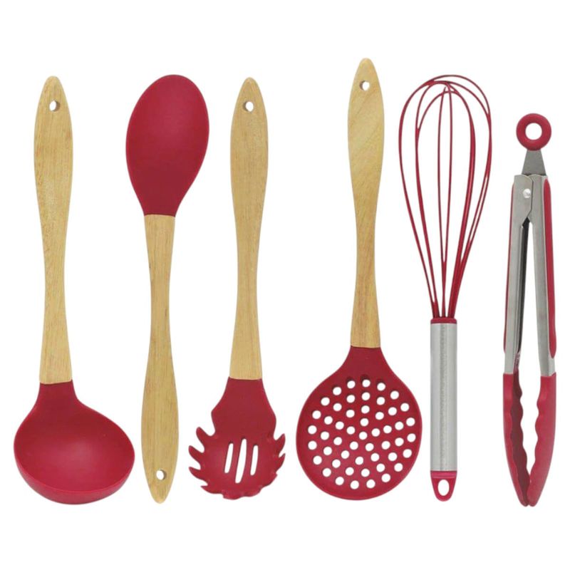 kit utensílios para cozinha wincy 6 peças cla03324 sortido (mp)