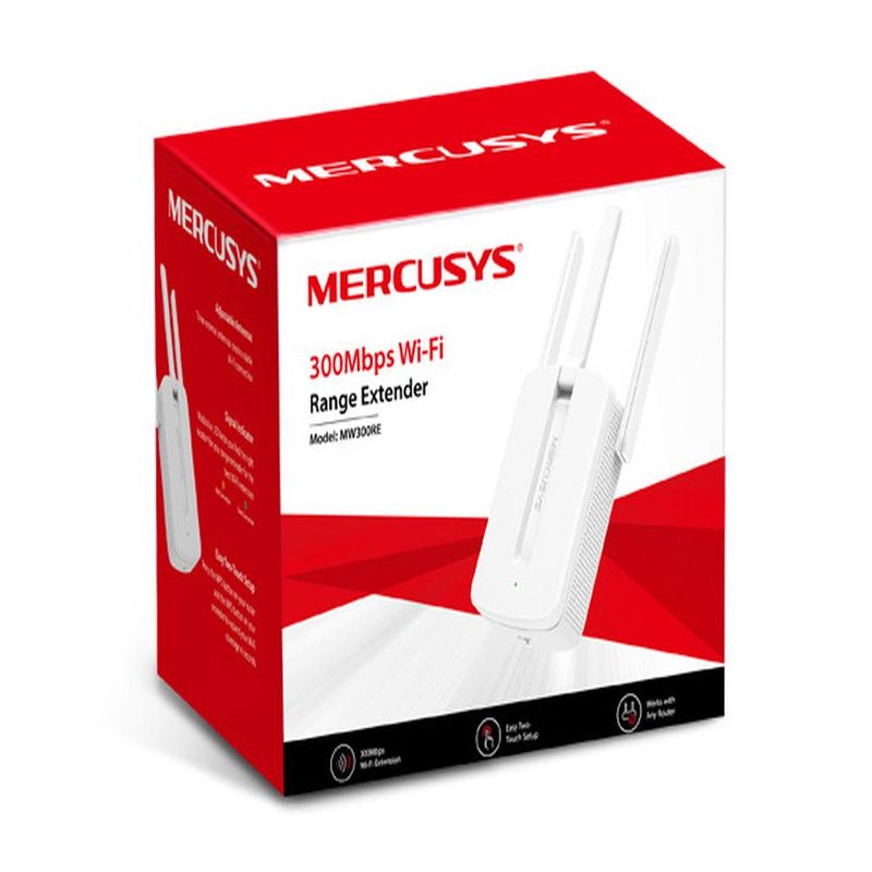 repetidor de alcance wireless mercusys wi-fi 300 mbps mw300re (mp)