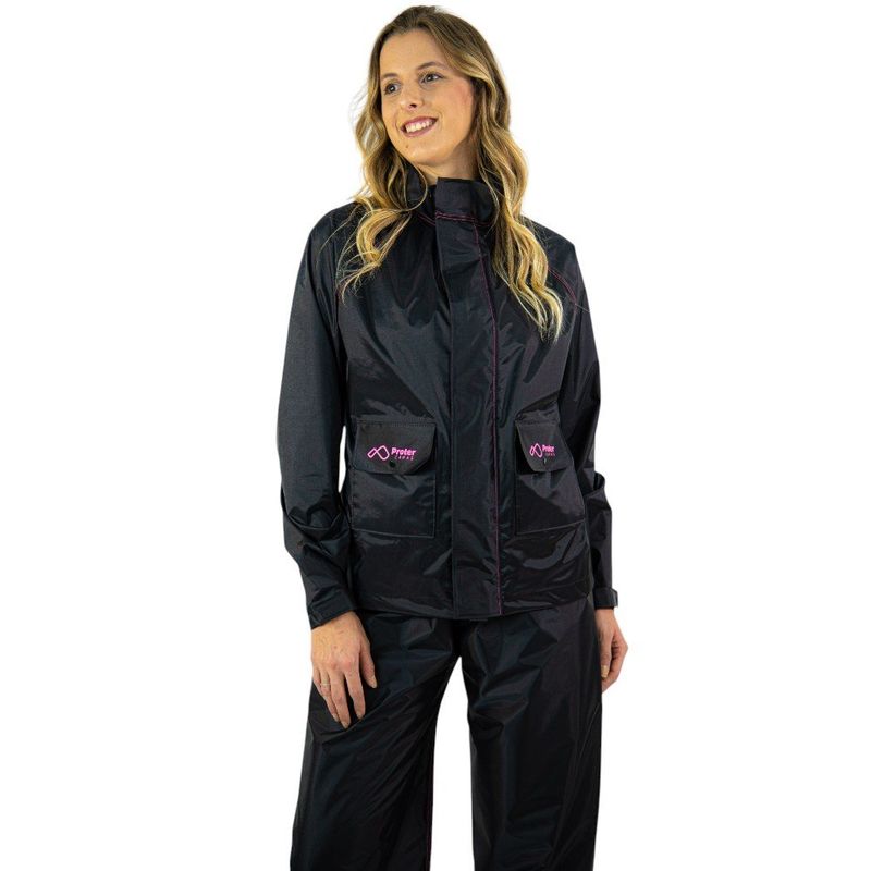 conjunto capa de chuva protercapas em nylon feminino sem forro m (mp)