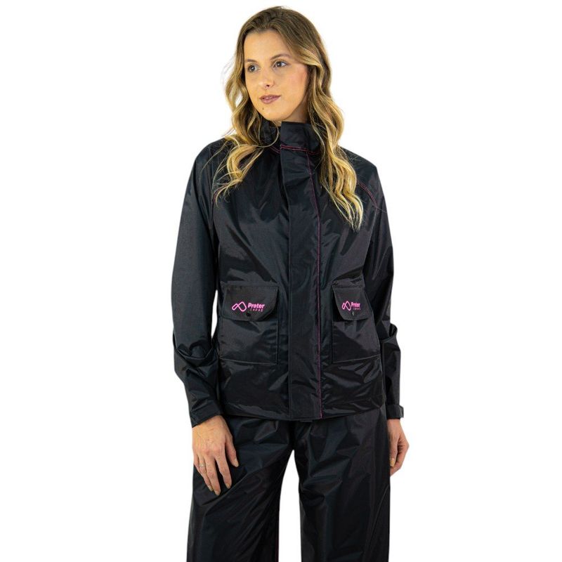 conjunto capa de chuva protercapas em nylon feminino sem forro m (mp)