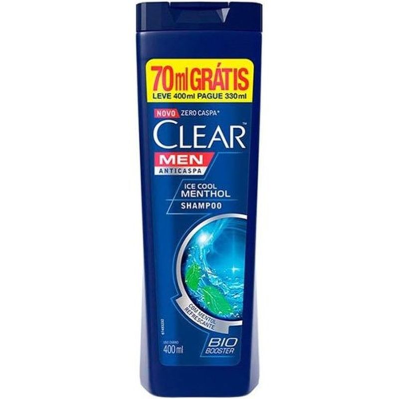 shampoo clear anticaspa men ice menthol 400ml