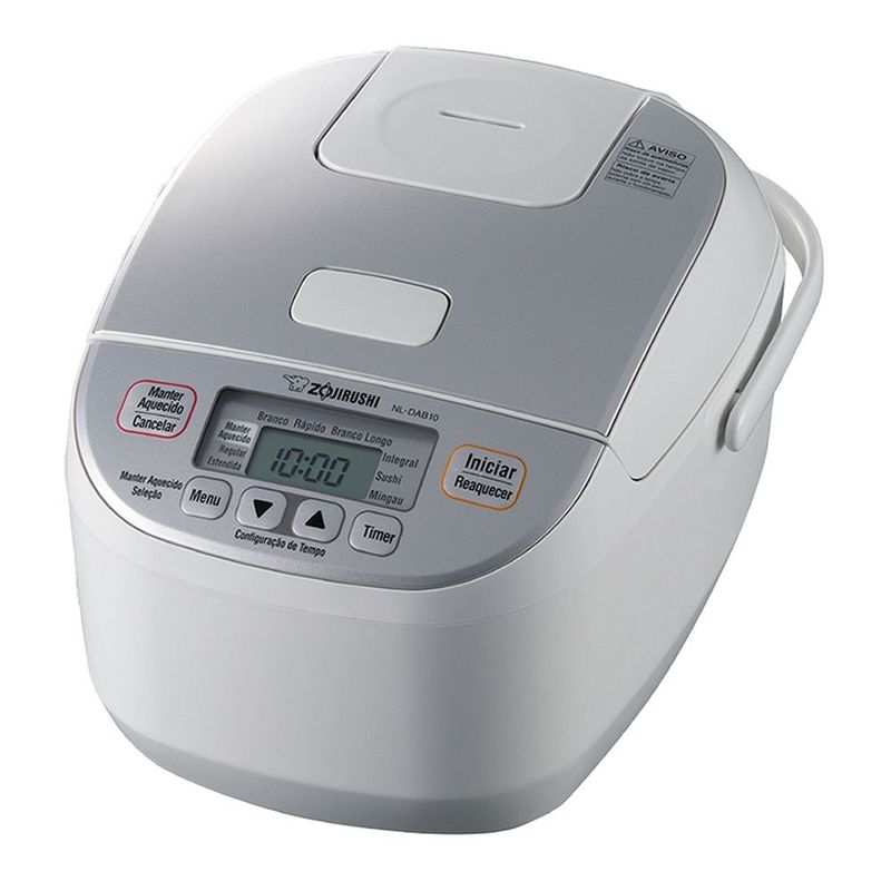 Panela Elétrica de Arroz Zojirushi 10 Xícaras Silver White