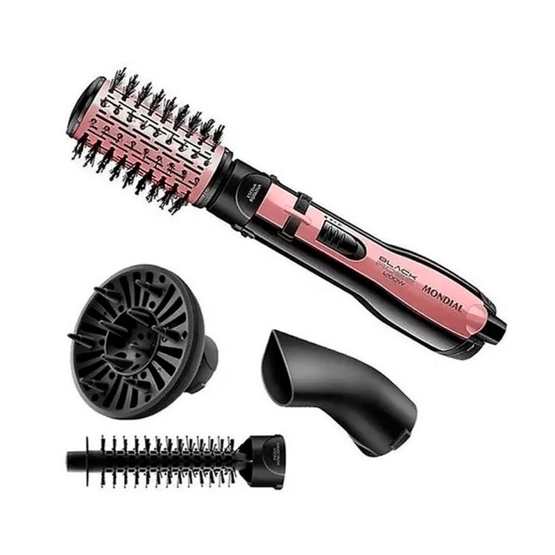 escova rotativa mondial er-10 preto rosé 1200w 127v 691595 (mp)