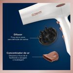 secador de cabelo conair com difusor double ceramic 1900w 127v branco