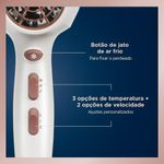 secador de cabelo conair com difusor double ceramic 1900w 127v branco