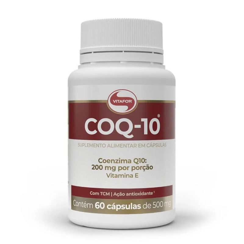 suplemento coenzima q10 200mg vitafor 60 cápsulas