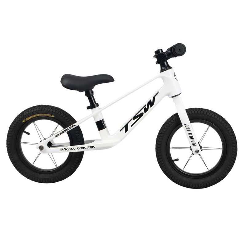 bicicleta de equilíbrio infantil jpp tsw balance steps 2 aro 12 branco e preto (mp)