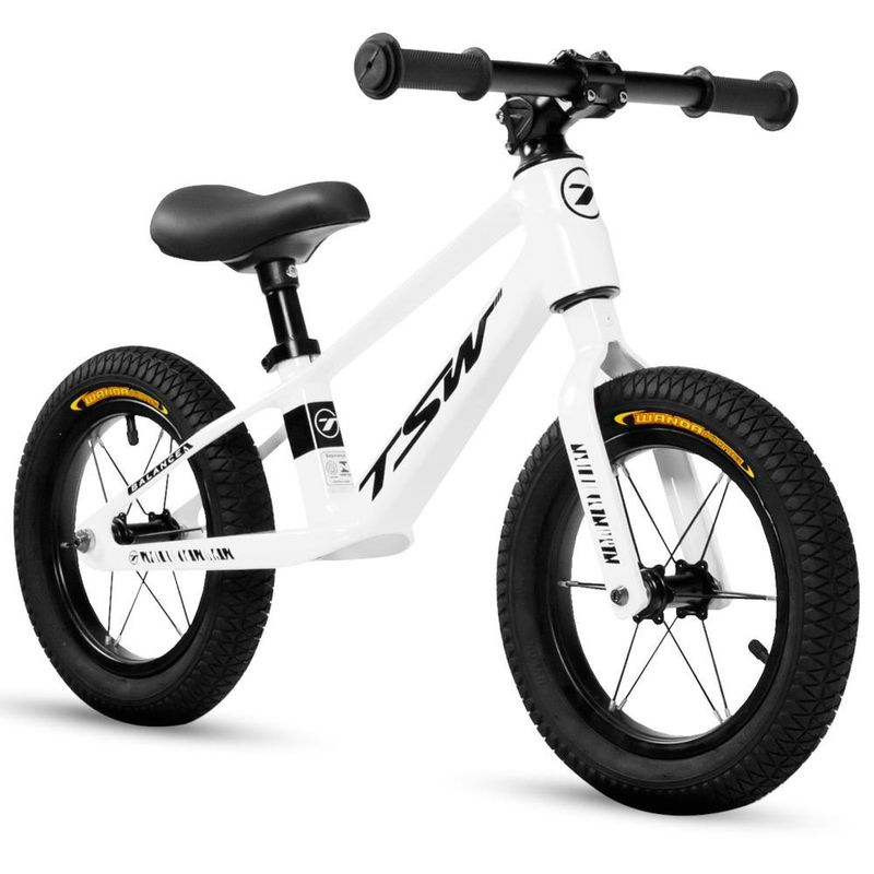 bicicleta de equilíbrio infantil jpp tsw balance steps 2 aro 12 branco e preto (mp)