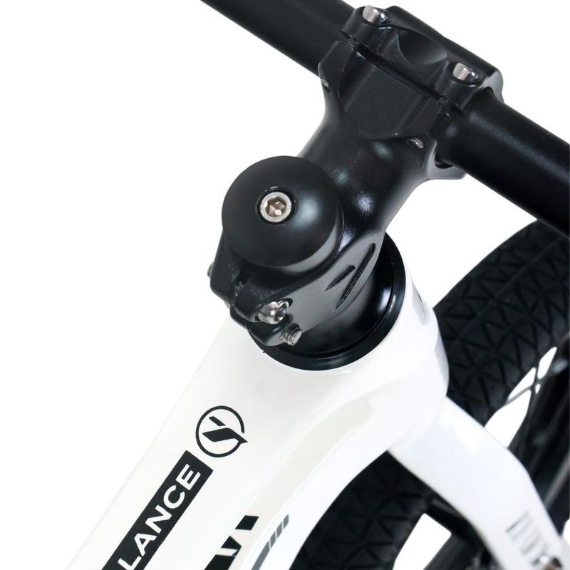 bicicleta de equilíbrio infantil jpp tsw balance steps 2 aro 12 branco e preto (mp)
