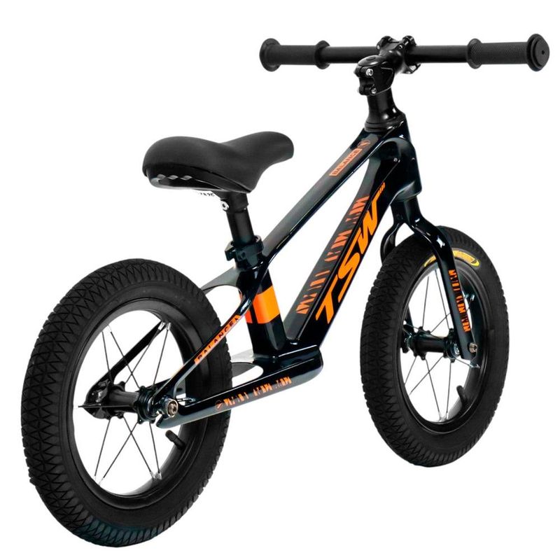 bicicleta de equilíbrio infantil jpp tsw balance steps 2 aro 12 preto e laranja (mp)