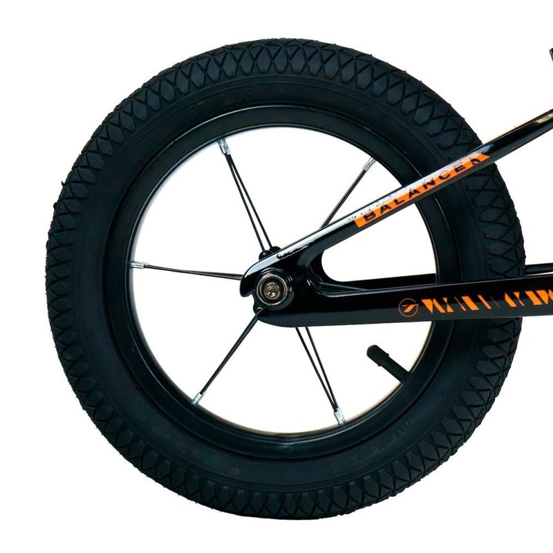 bicicleta de equilíbrio infantil jpp tsw balance steps 2 aro 12 preto e laranja (mp)