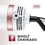 escova secadora mondial bivolt branco e rose gold es-50 (mp)