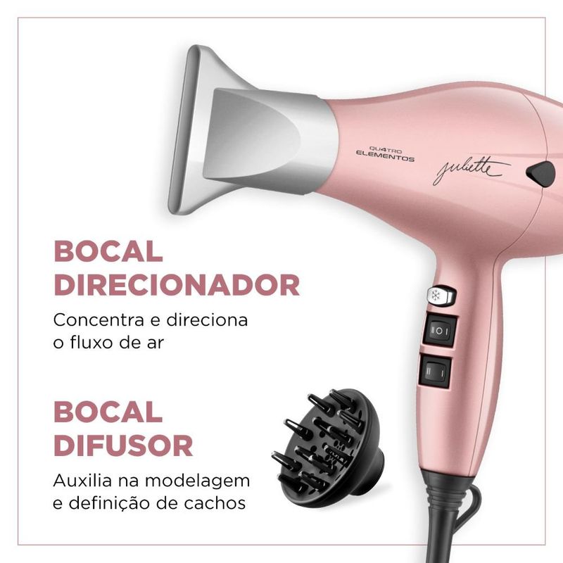 secador de cabelo mondial by juliette 2000w 127v golden rose scp-ju-01 (mp)