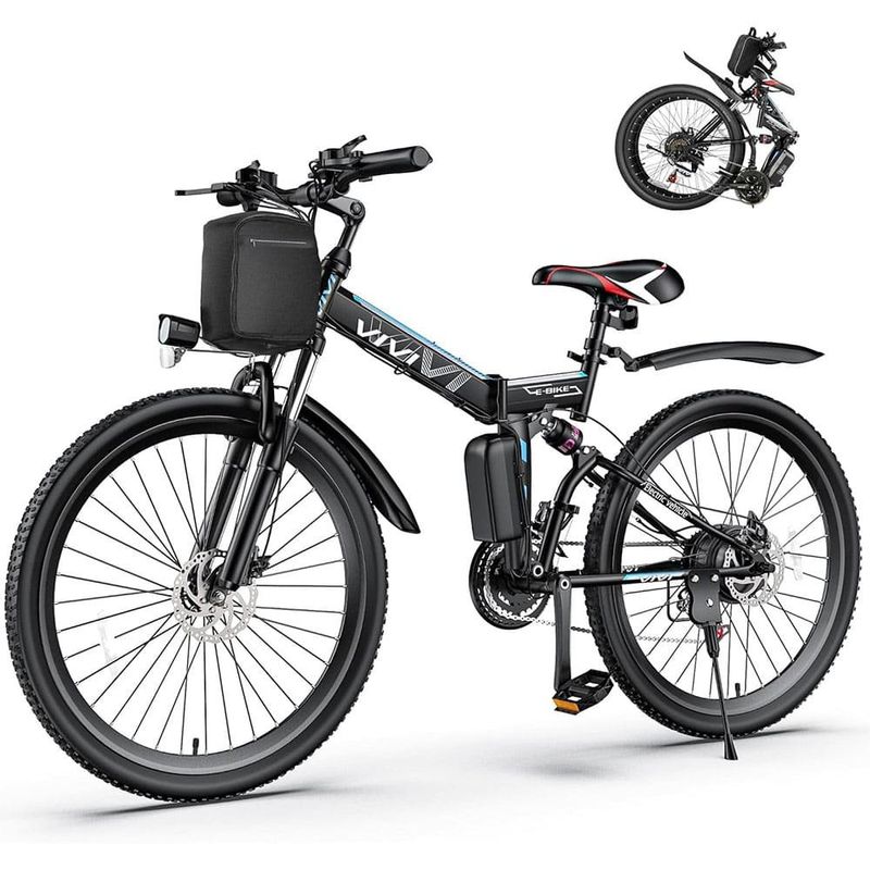 bicicleta elétrica dobrável vivi 750w mountain bike 26 22mph preto a-bi