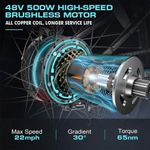 bicicleta elétrica dobrável vivi 750w mountain bike 26 22mph preto a-bi