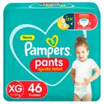 fralda infantil pampers pants ajuste total xg 46 unidades