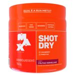 shot dry max titanium sabor frutas vermelhas 150g