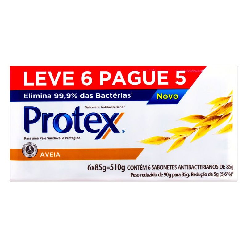 sabonete em barra protex aveia leve 6 pague 5