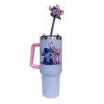 copo térmico zonacriativa stitch e angel canecão tumblr com pingente 1,15l azul 6399 (mp)