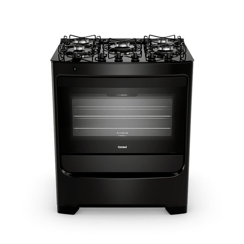 fogão 5 bocas consul preto cf5svbeuna